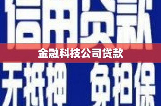 尤溪金融科技公司贷款